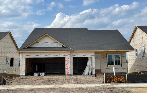The Courtland is under construction and built on a stunning walkout homesite backing up to a large wetland.
