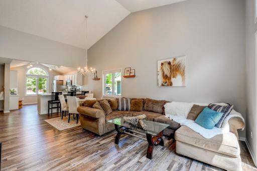Vaulted ceilings, bright, and open main level