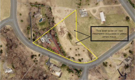 Photo for 1450 W Farm Road, Chaska, MN 55318 - Listing #6113107 The large open field along the east side of the driveway is part of your 3.64 acres and is great for games of disc golf or flag football!