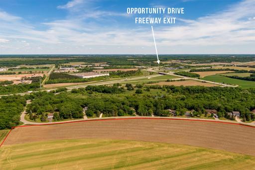 Freeway exit at Opportunity Drive is just a mile southeast of the property.