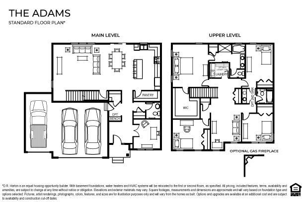 This Adams floor plan features 3,258 sq. ft. on all three levels, FINISHED lower-level rec room! This is an extremely functional layout with plenty of living and entertaining space!