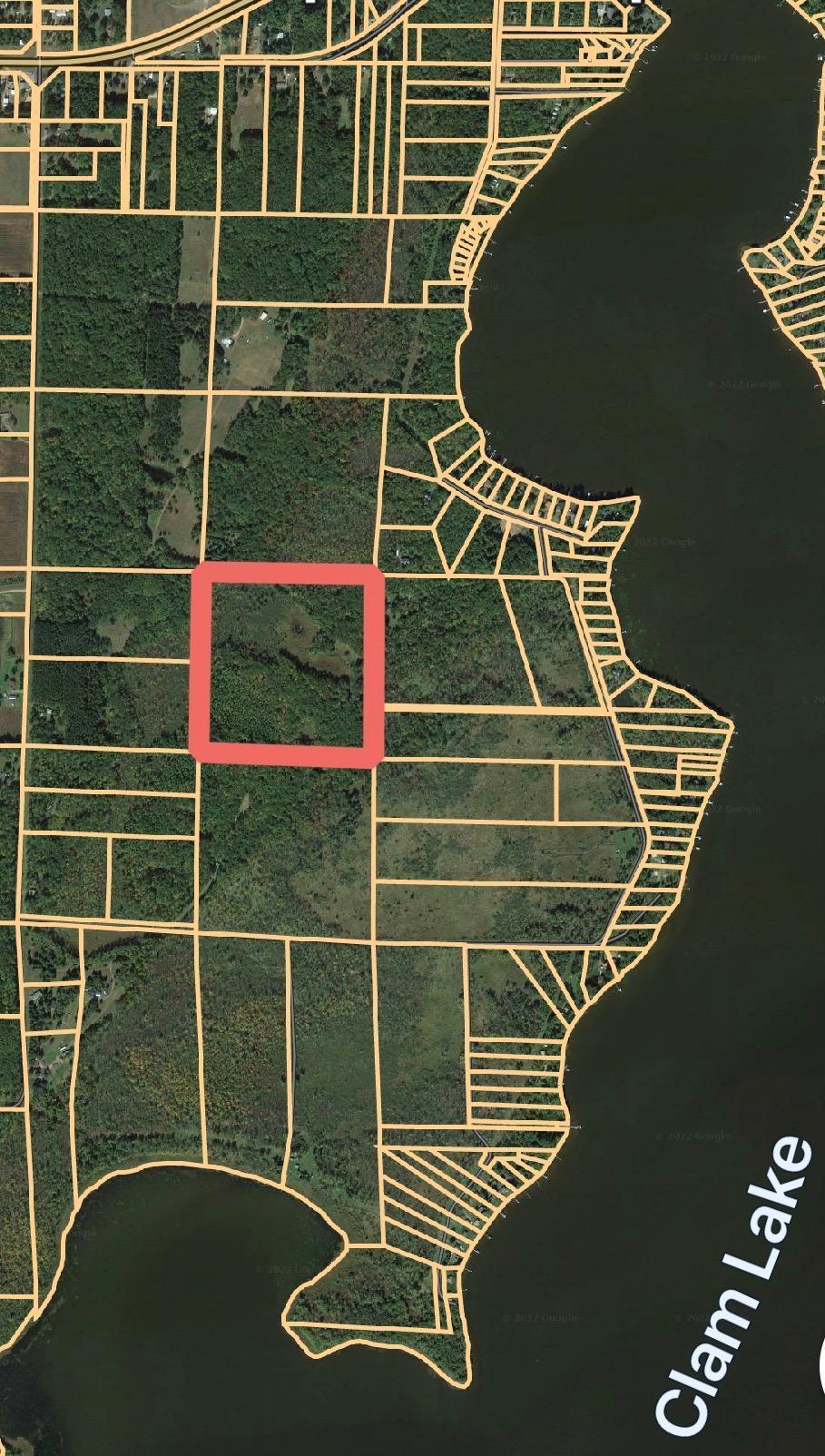 Here's your get away! A great mix of high ground for a cabin or home with woods and a pond for wildlife. The perfect hunting package. Located west of Clam Lake on the south side of Hideaway Rd. 20 additional acres available to the west of this 40.