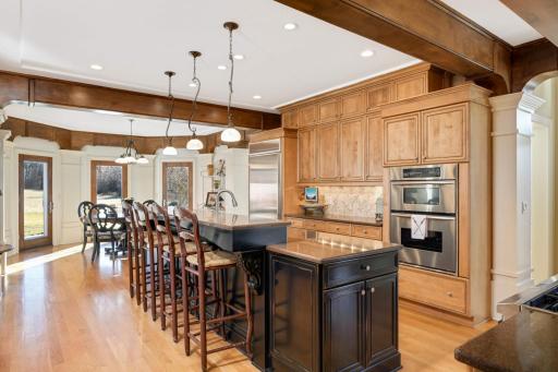 The large kitchen area is ideal for entertaining groups big and small.