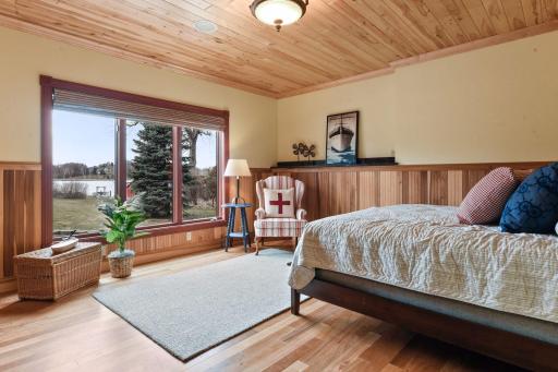 5th bedroom is located in the lower level with views of lake! What a great place for a sleep over or to stay year round.
