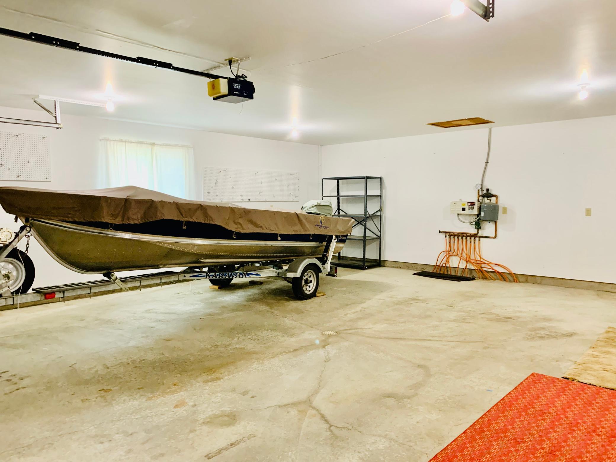Inside attached garage (boat not included)