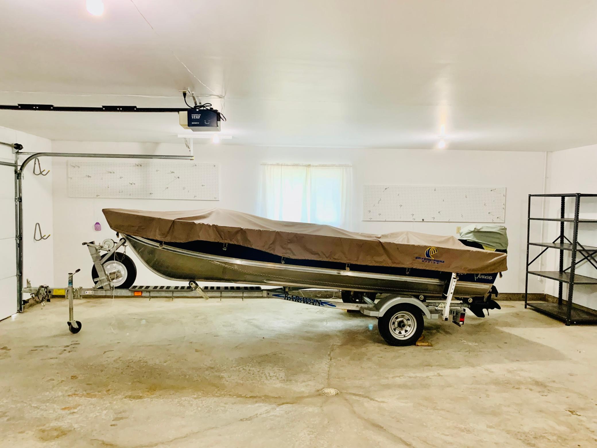 Inside attached garage (boat not included)