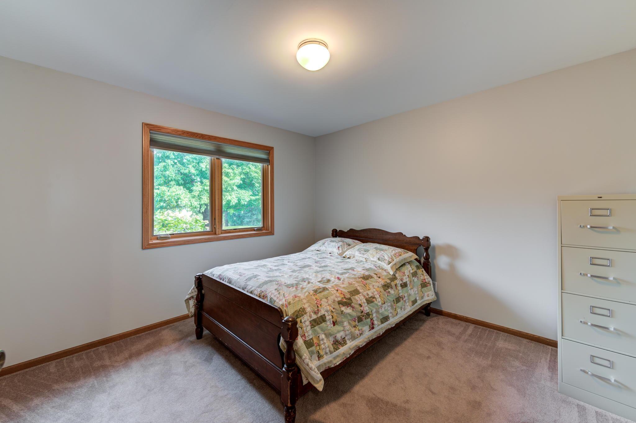 The main level bedroom is very nice sized at 11x14 and has a great location across the hall from a 3/4 bath and the laundry, this home is just a few steps from true one level living!