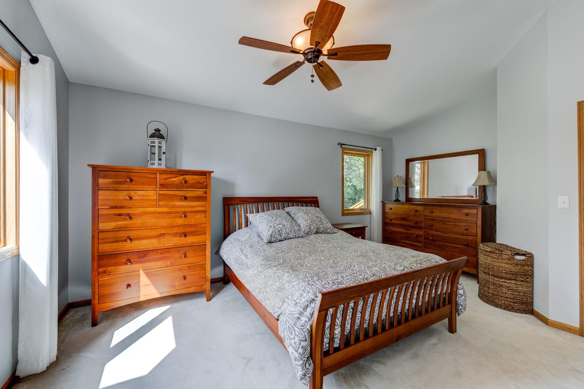 On top of the abundant space for dressers in this master bedroom there is also a nice sized 5x7 walk-in closet.