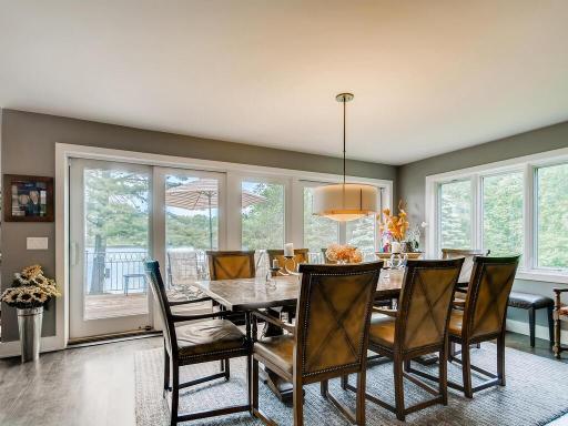 Dining area is perfect for entertaining guests!