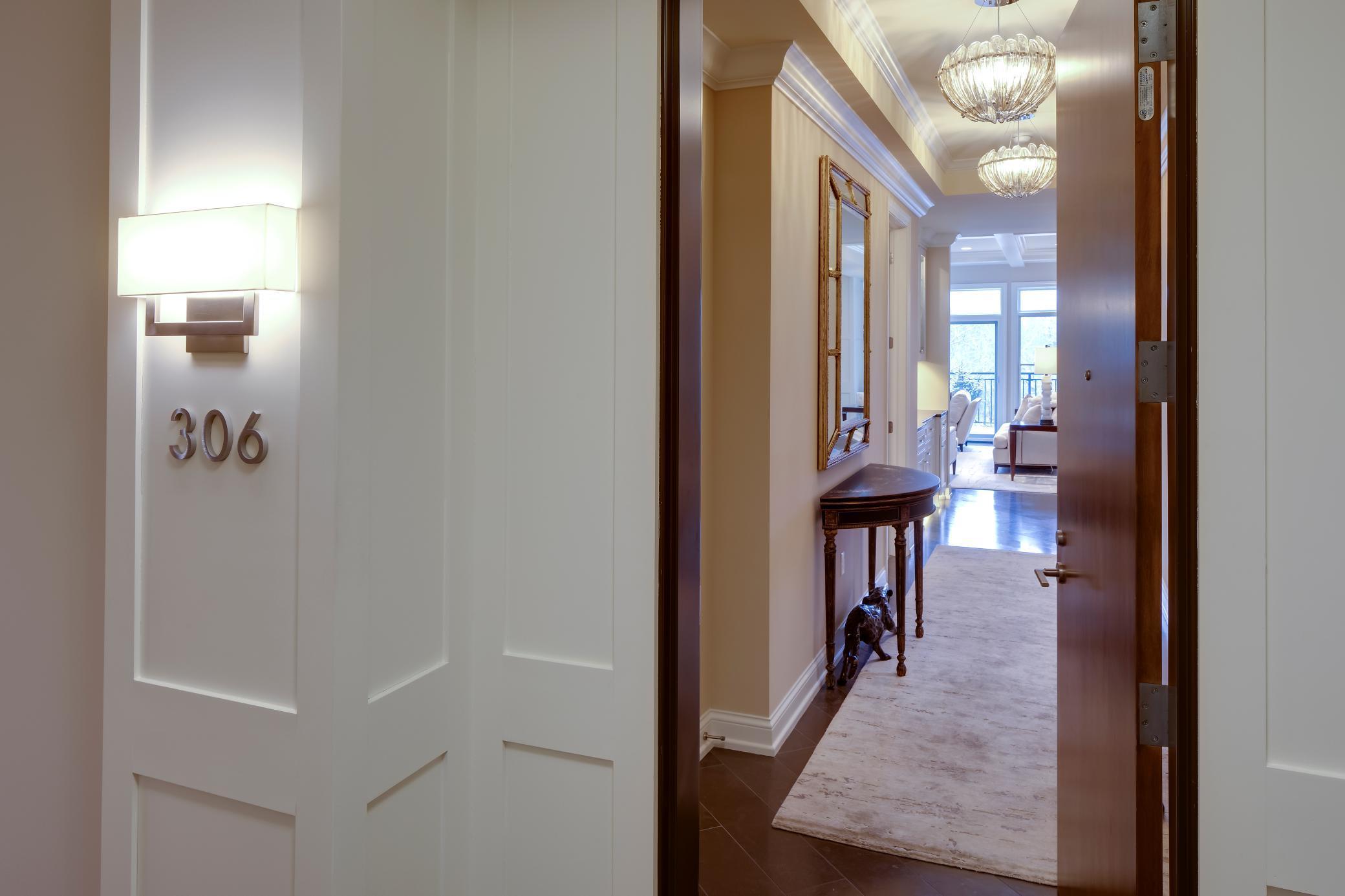 Tasteful design and decor in the common areas of the building