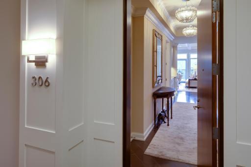 Tasteful design and decor in the common areas of the building