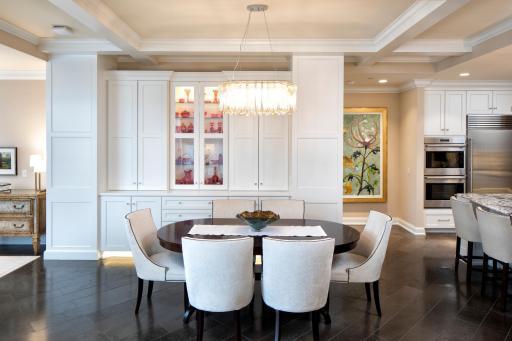 Built-in cabinets for storage and displaying fine collectibles