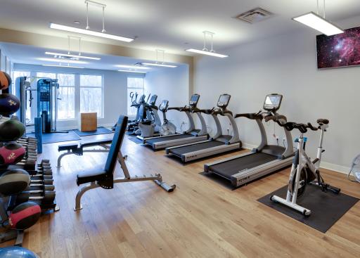 Condo owners have access to the Hotel Landing's exercise facility