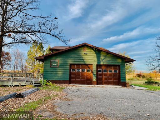 2 stall attached garage with shop