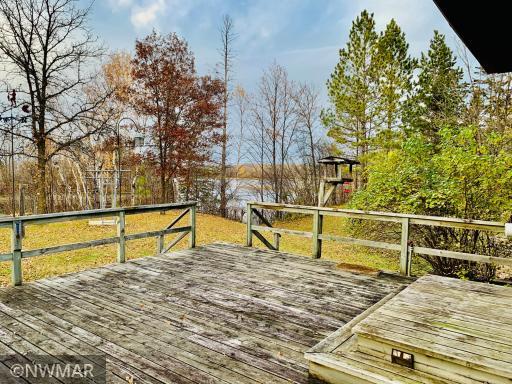Natural wood back deck