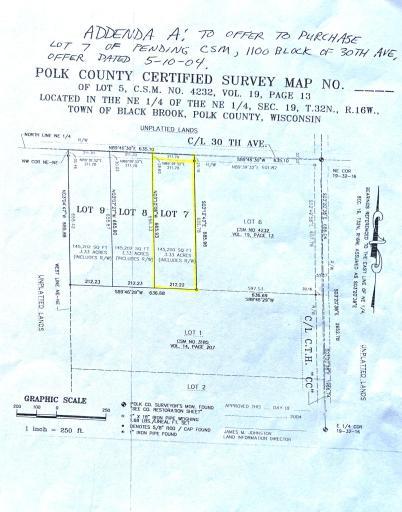 Photo for XXX Lot 7, 30th Avenue, Amery, WI 54001 - Listing #6251290 XXX Lot 7, 30th Avenue, Amery, WI 54001