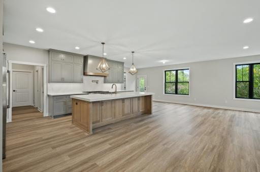 Beautiful oversized 10ft kitchen island with storage on both sides