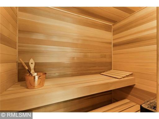 The sauna. The wood just simply welcomes you. It's almost as if you can feel the warmth and relaxation it will give you.