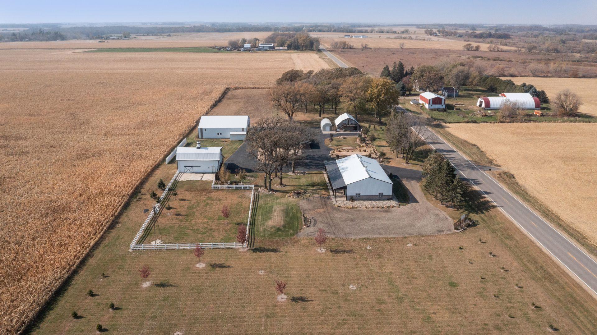 Right of the property and neighbor farms - aerial