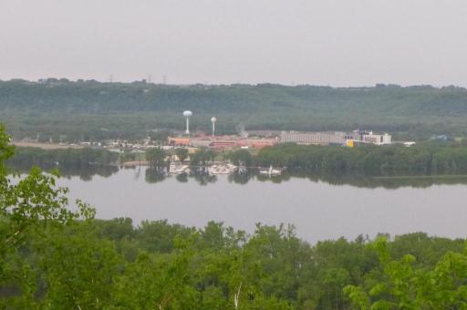 View of the Mississippi River & Treasure Island Resort & Casino!