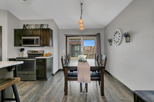 Enjoy dining and the natural light in this dining area