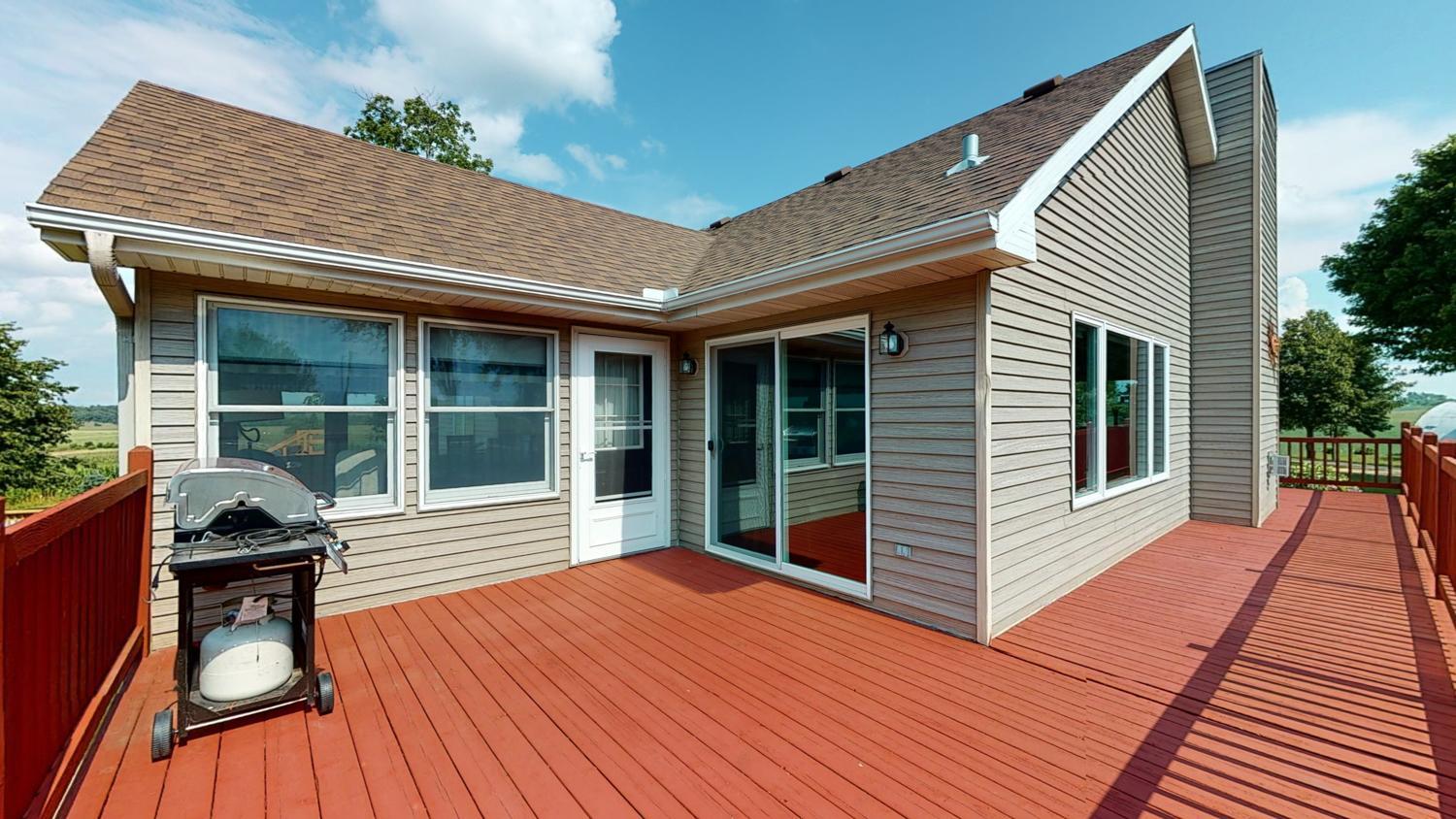 Photo for 63638 County Road 7, Mazeppa, MN 55956 - Listing #6251427 Deck is directly accessible from dining room or porch