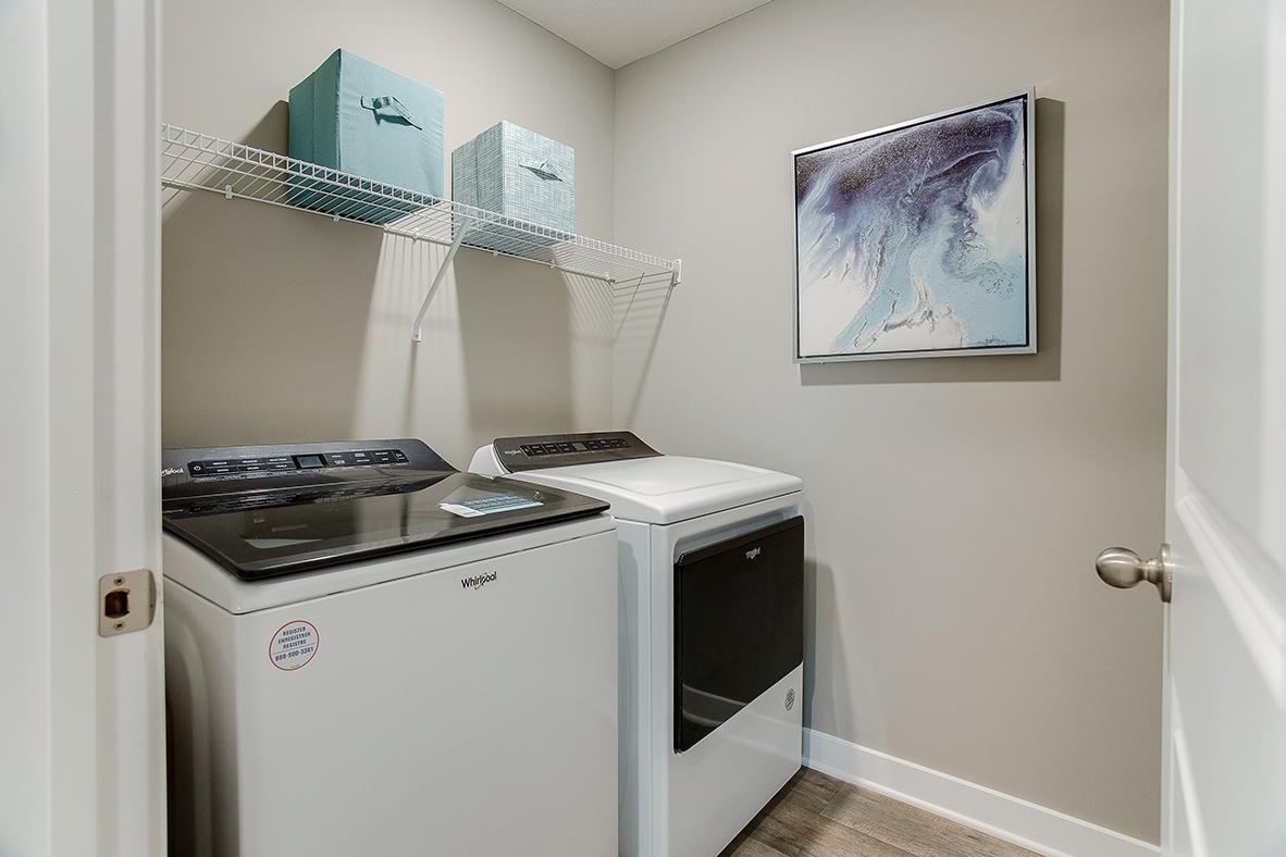 No more going up and down stairs, as this laundry room is upstairs near the bedrooms.