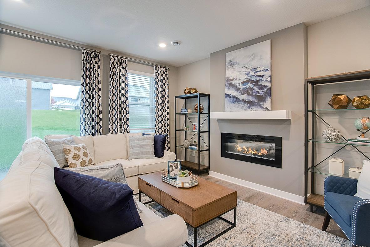 Cozy up with friends or family in front of the fireplace and watch a movie.