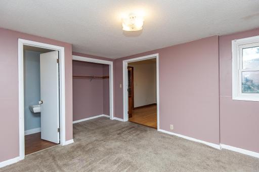 Large closet and access to half bath in this main floor bedroom!