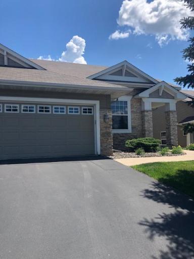 Stylish stone entry to 4740 Vagabond Lane.