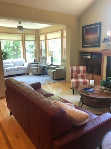 Large windows in the sun room create plenty of natural light!