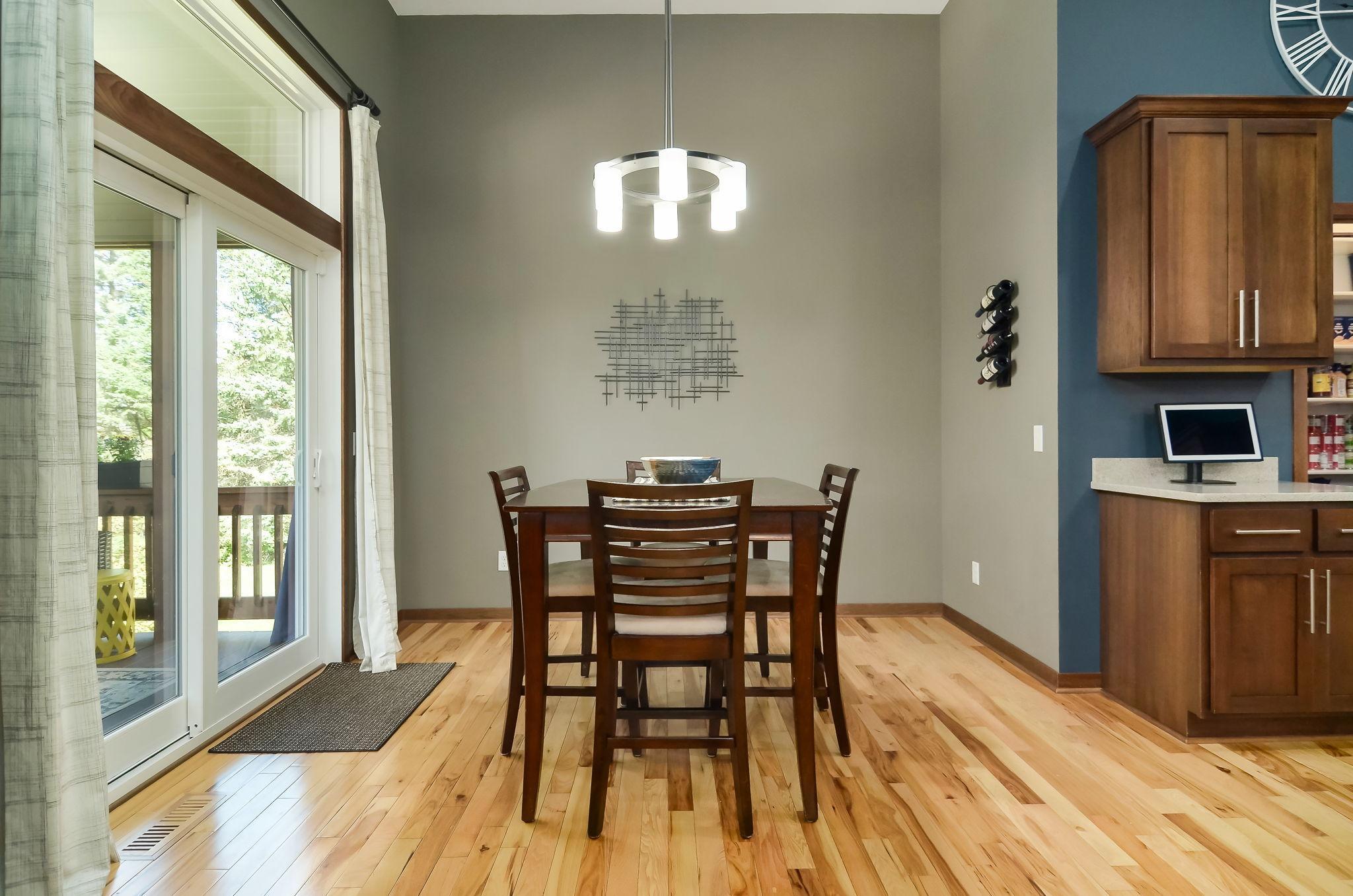Roomy dining area is perfect for weeknight meals but also large enough to host holidays.