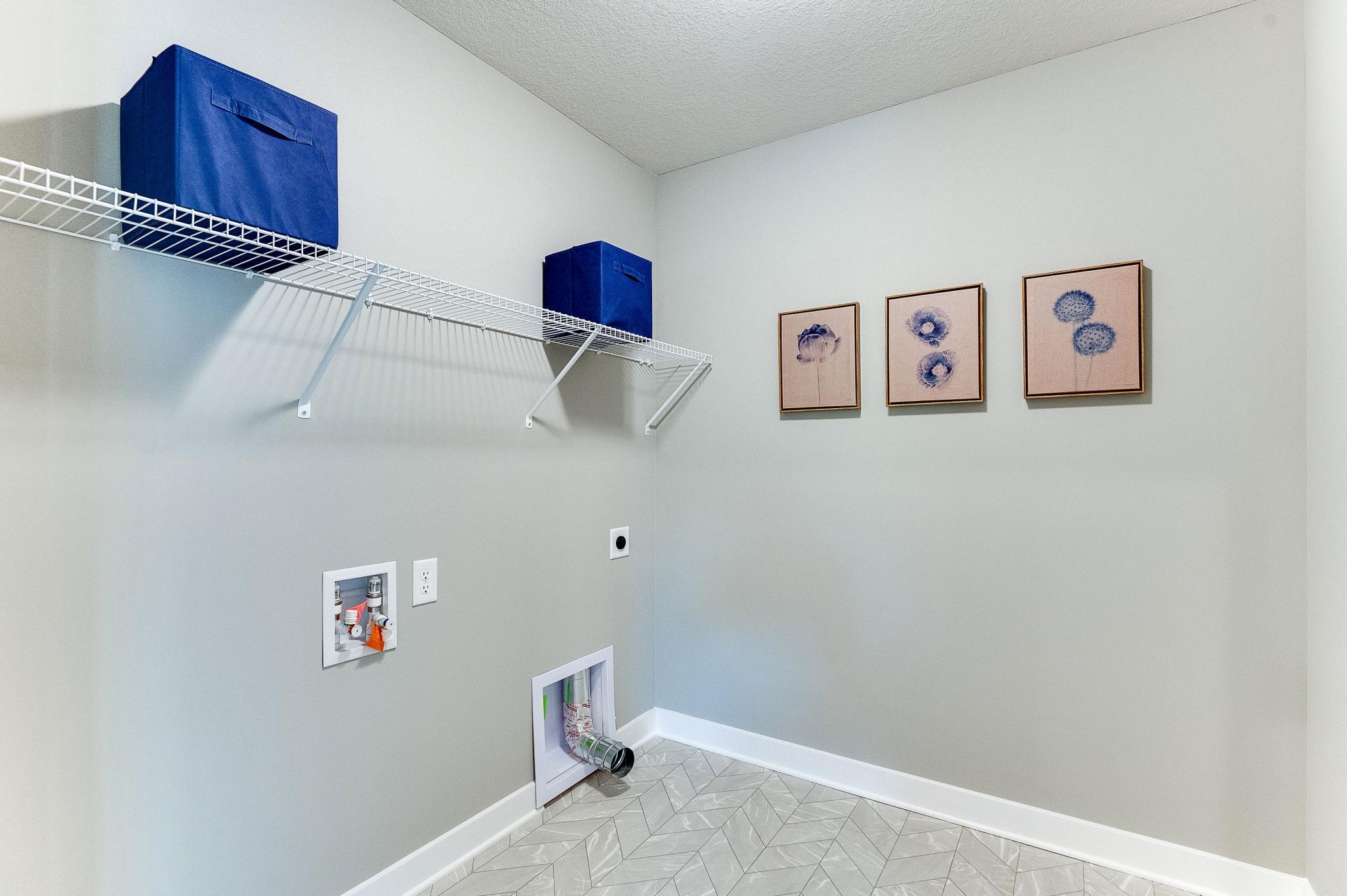 Life's simple pleasures - this one in the form of upper level laundry, just steps from each of the home's upper level bedroom!! Photo of model home, color and options will vary.