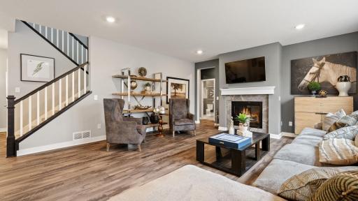 The McKinley is great for any lifestyle...inviting gas fireplace, recessed lighting compliments numerous windows providing natural light. Great for all kinds of Minnesota weather.