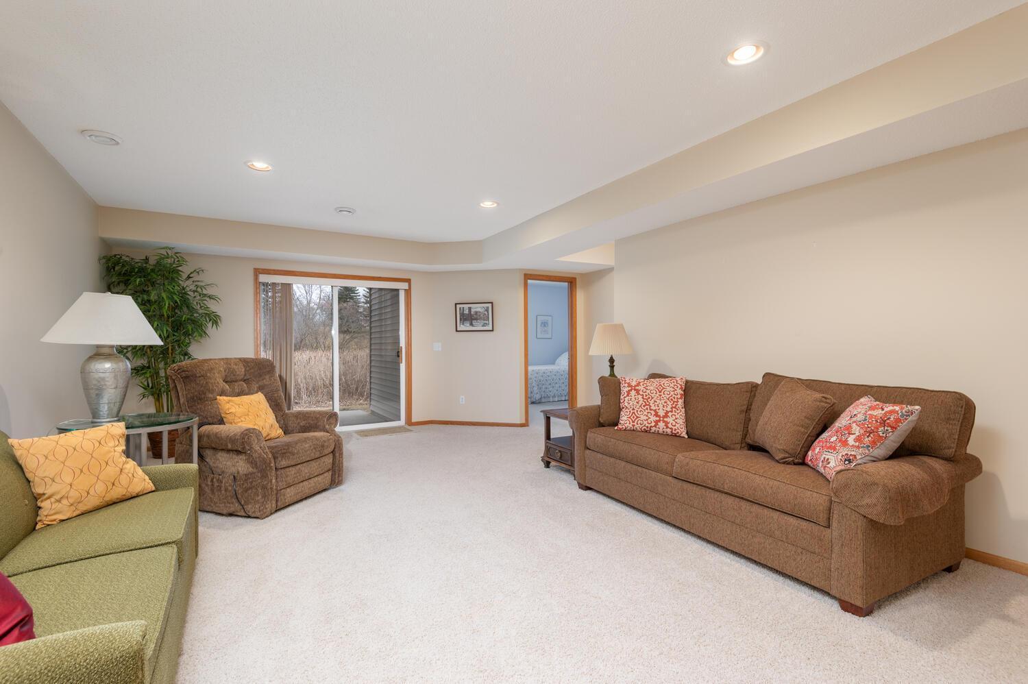 Plenty of room for a sectional and your home entertainment center. Or perhaps set up your favorite game table.