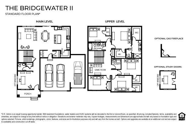 The Bridgewater from a main and upper level perspective! Just an incredible layout from start to finish! Options may vary.