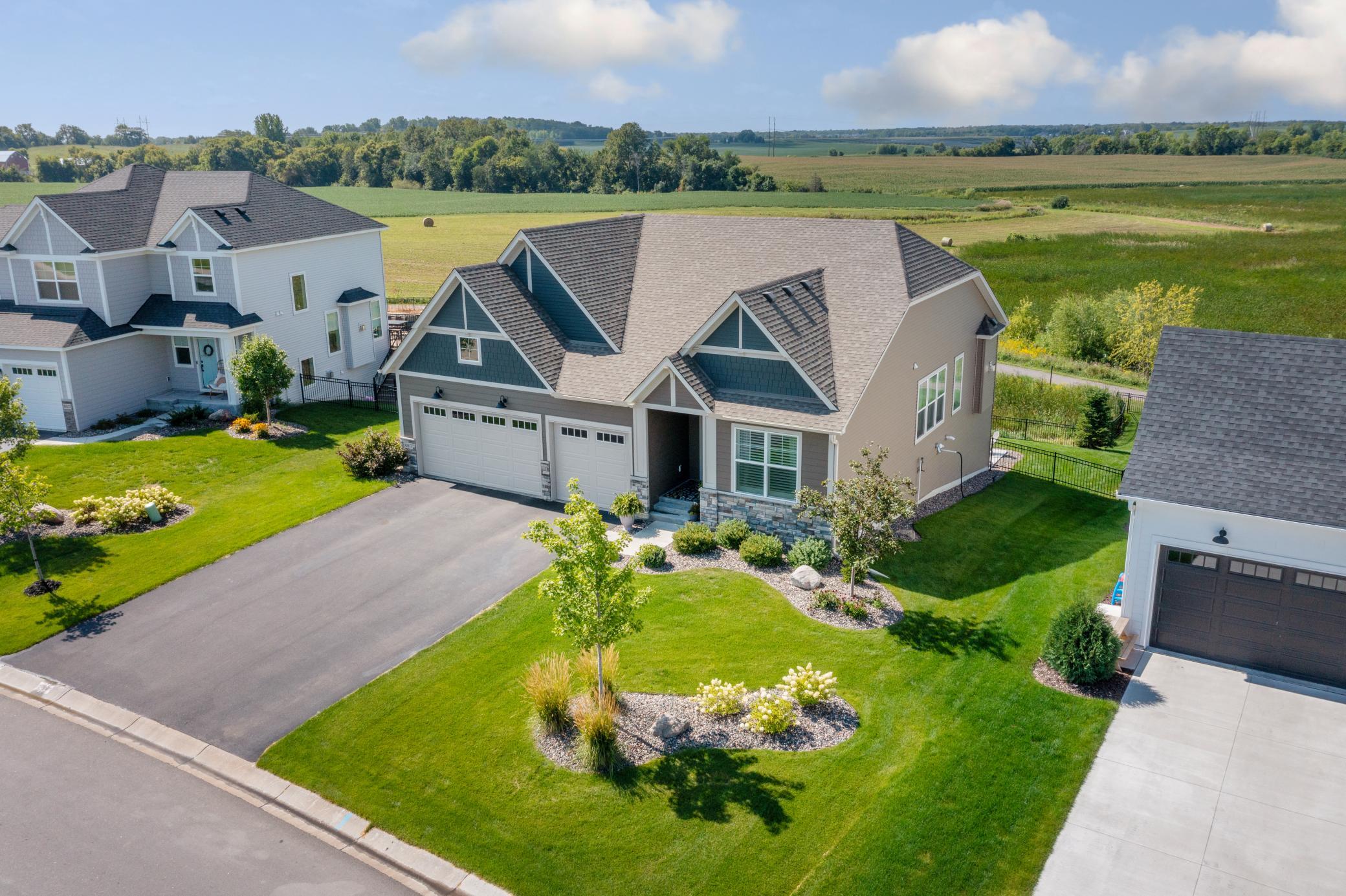 Welcome to 10817 23rd! Rare opportunity to own one of the best views in St Michael. Hanson Builders 2020 built rambler shows like a model home! Be sure to check out the 3D virtual tour.