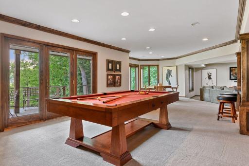 Billiard area with sliding doors to the 2nd deck.