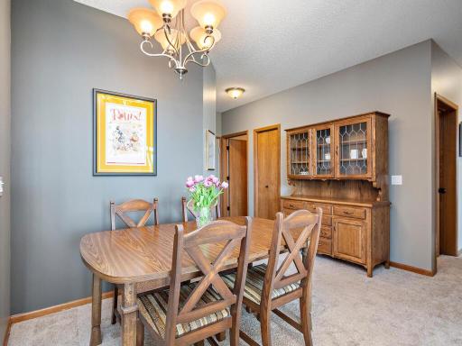 Informal dining area is open to kitchen and living room.