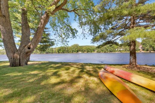 This home's level lot is perfect for dropping in a kayak or canoe...