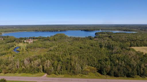 This picture shows the property from Highway 18 to Cedar Lake.