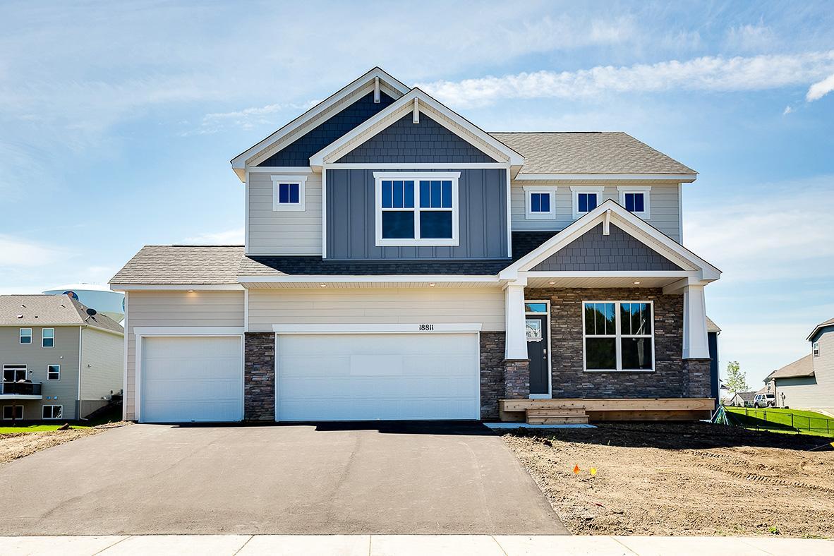 An example of one of the exterior elevations the Bridgewater II plan offers. Photo of model home, color and options will vary.