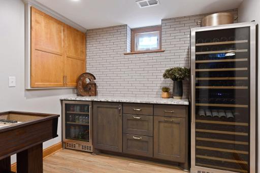 The lower level was remodeled in 2020 and included a beverage center with a wine fridge, all new floors, trim, doors, paint, fireplace tile, custom entertainment cabinetry, and a remodeled bedroom (including a new egress window) and bath.