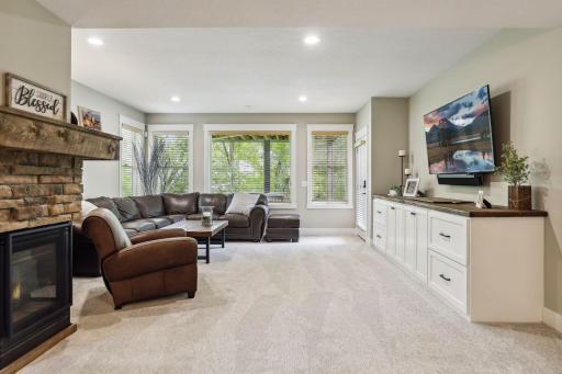 Wonderful Family room offers numerous options