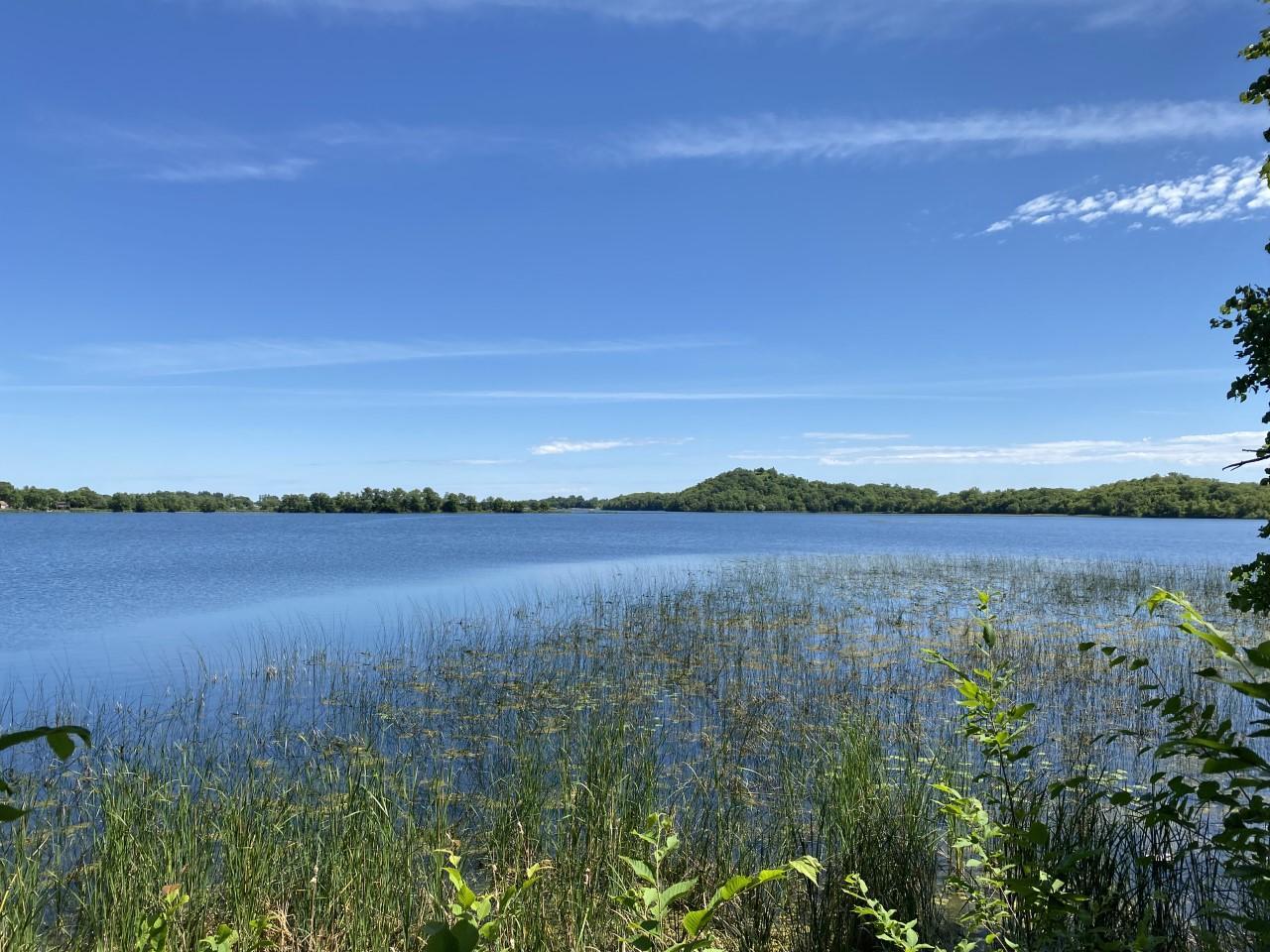 Lot lakefront view to Maplewood Park across lake