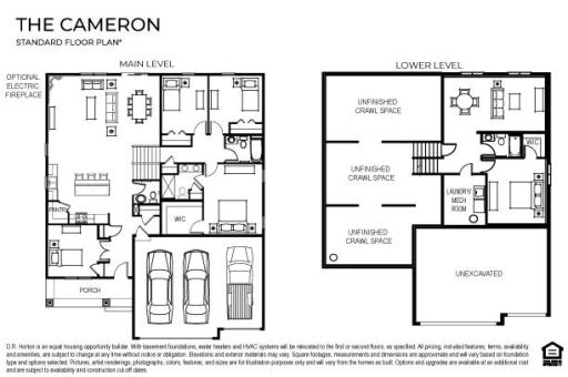Feel the flow throughout The Cameron II in this overview of the main & upper level. The home's finished lower level features a well thought-out design, includes a living room, fifth bedroom and another full bathroom.
