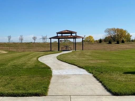 The community gazebo is perfect for a quiet lunch or weekend family gathering!