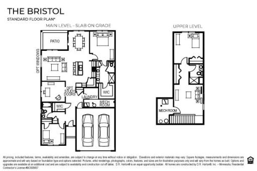 Welcome to the Bristol floor plan! *This home will feature 3 bedrooms on the main and a 3 car garage