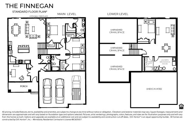 Feel the flow throughout The Finnegan in this overview of the main and upper level. The home's lower level also features a well thought-out design, and includes a living room, fourth bedroom and another full bathroom.