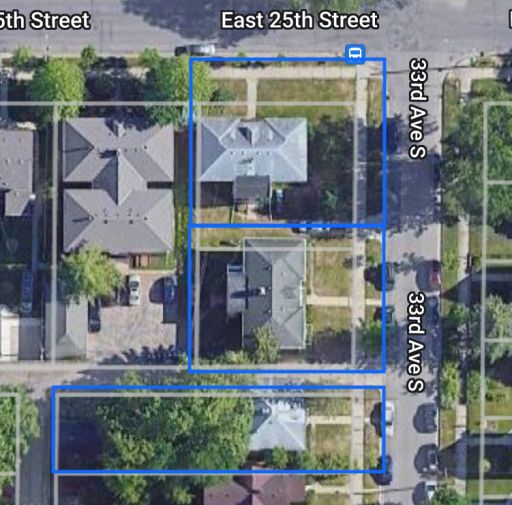 12 Units - 3 Buildings wrap the corner of E. 25th and 33rd Ave S.